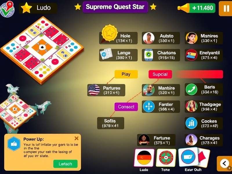 Ludo Supreme Quest Star power-ups and special features display