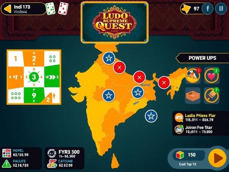 Map showing Ludo Supreme Quest Star popularity across different Indian states